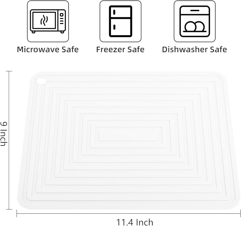 Silicone Trivet Mats for Hot Pots & Pans & Dishes, Hot Pads, Multipurpose Heat Resistant Mat Counter, Durable &
