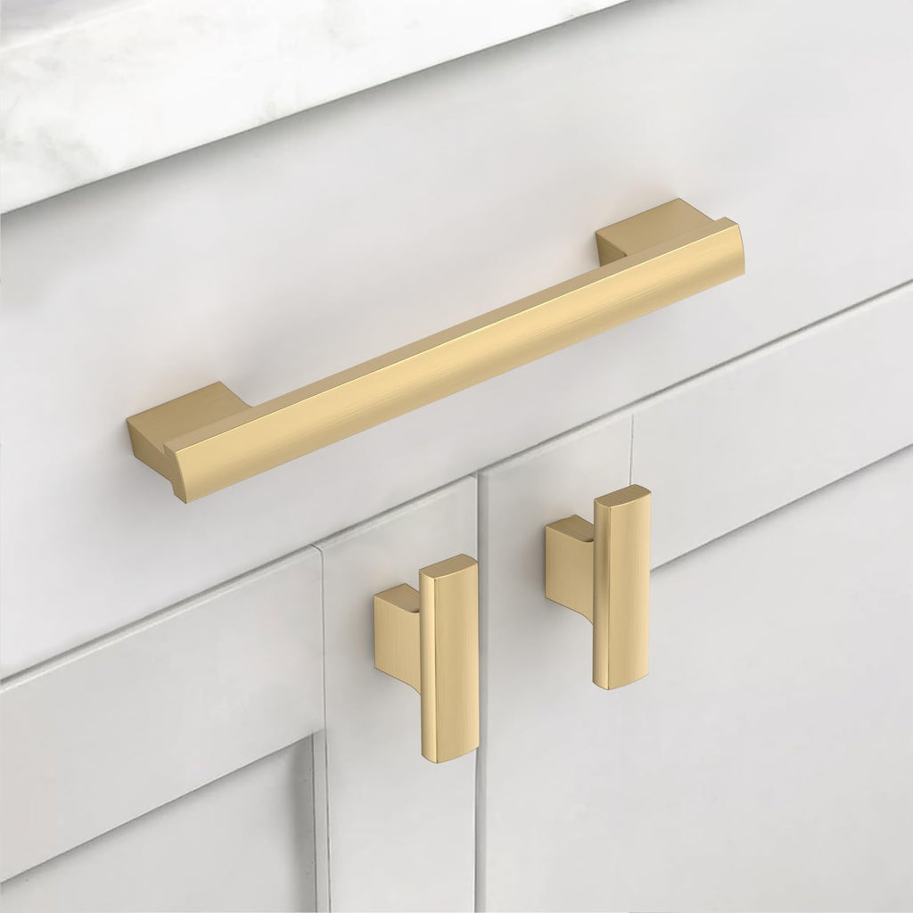 10 Pack 5 Inch(128mm) Champagne Bronze Cabinet Pulls Kitchen Cabinet Handles Champagne Cabinet Pulls Cabinet Hardware