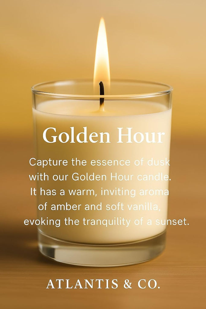 Golden Hour Scented Candle, 8oz Jar with Long-Lasting Burn, Giftable, Holidays,Birthdays - Set of 8