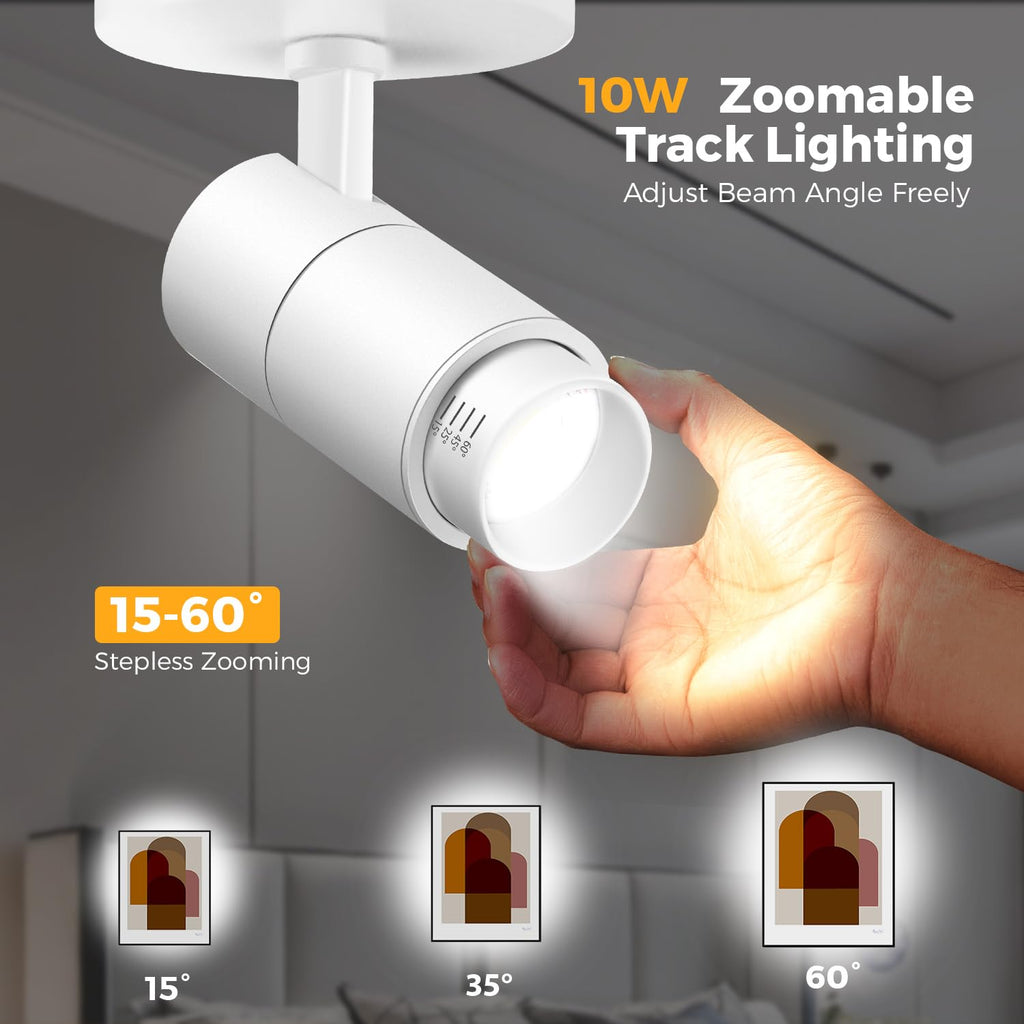 Zoomable Ceiling Spot Lights Indoor, 10W 1000lm White