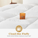 Organic Feather Down Comforter Full, Luxury Extra-Fluffy Duvet Insert