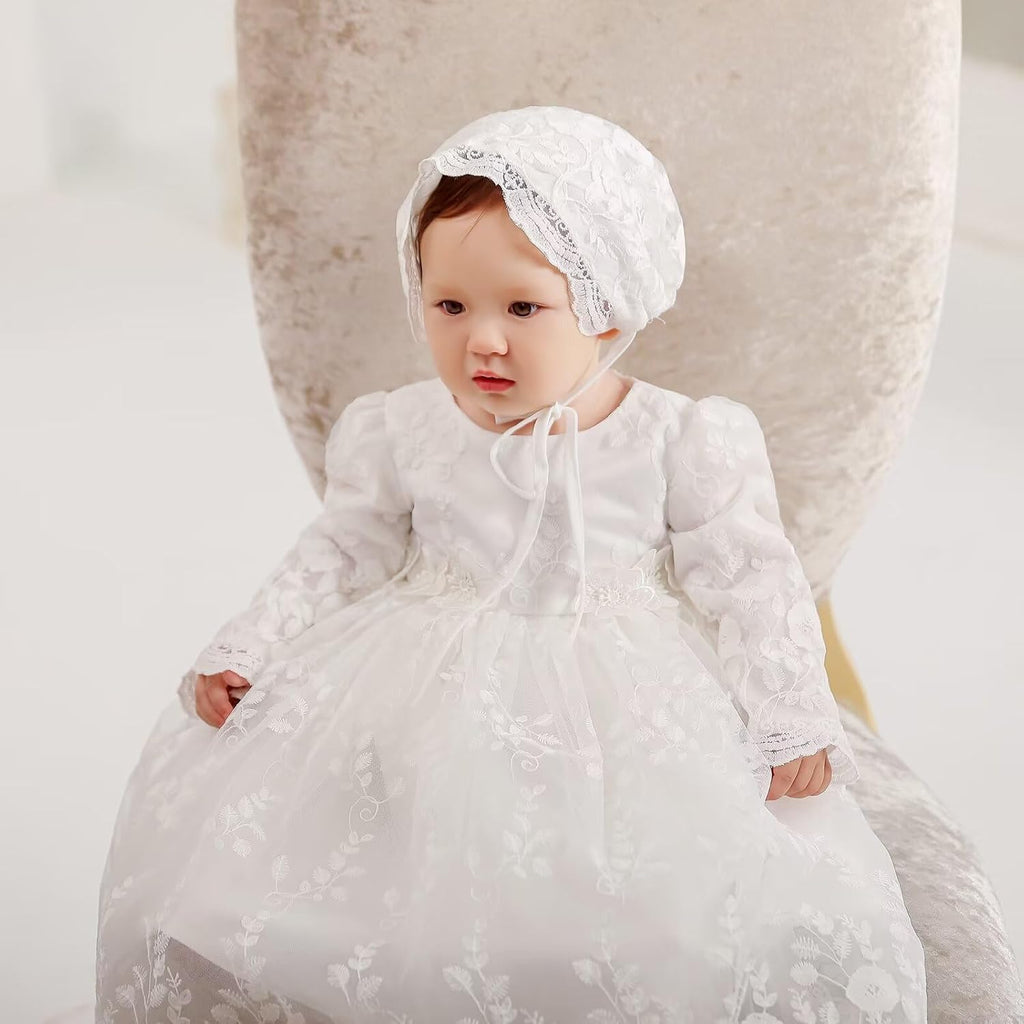 Baby Girl Christening Baptism Dress Long Blessing Gowns White Wedding Dresses