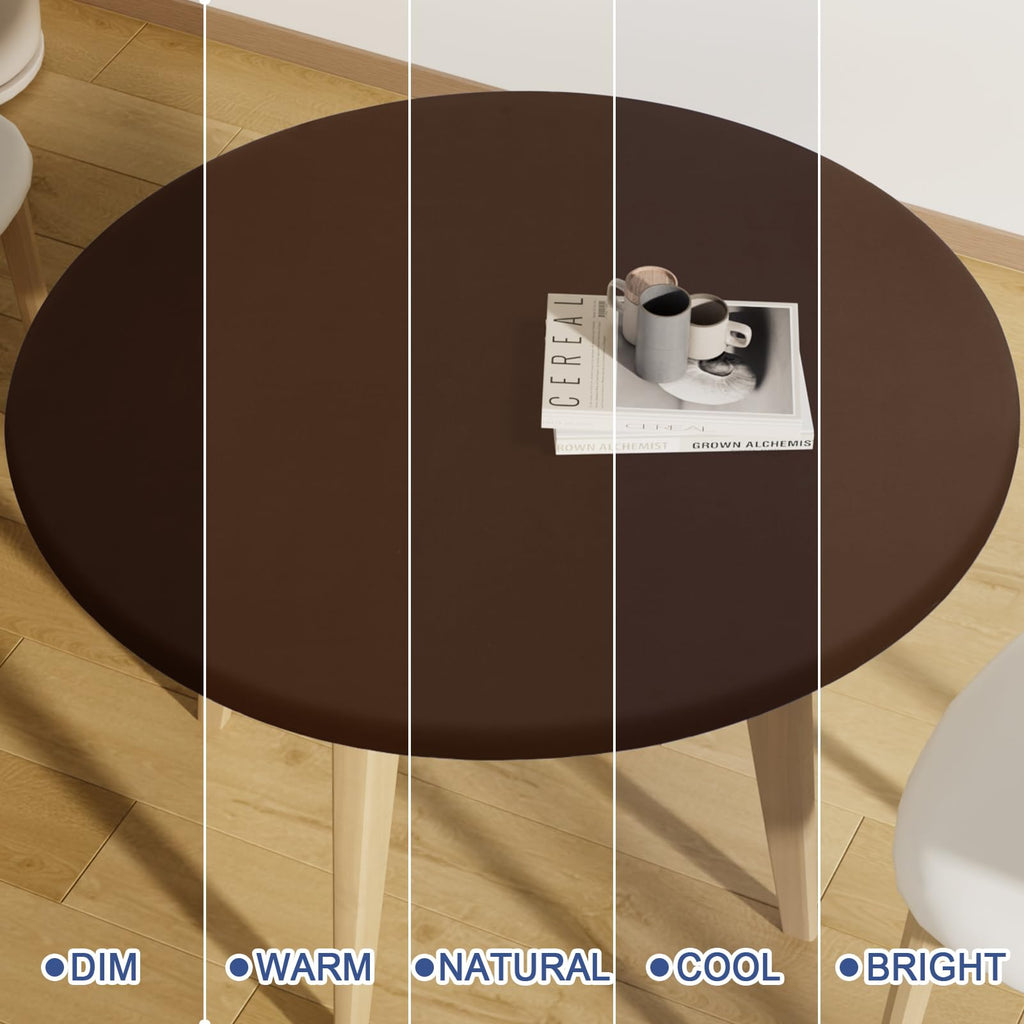 Spandex Round Tablecloth, Fitted Table Cloth for 42"-50" Tables