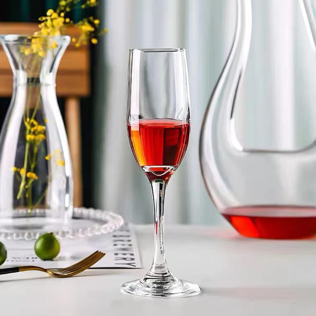 6oz Champagne Flute,Clear Champagne Glasses Set of 14, Elegant Stemmed Champagne Glasses Sparkling Wine Glasses for