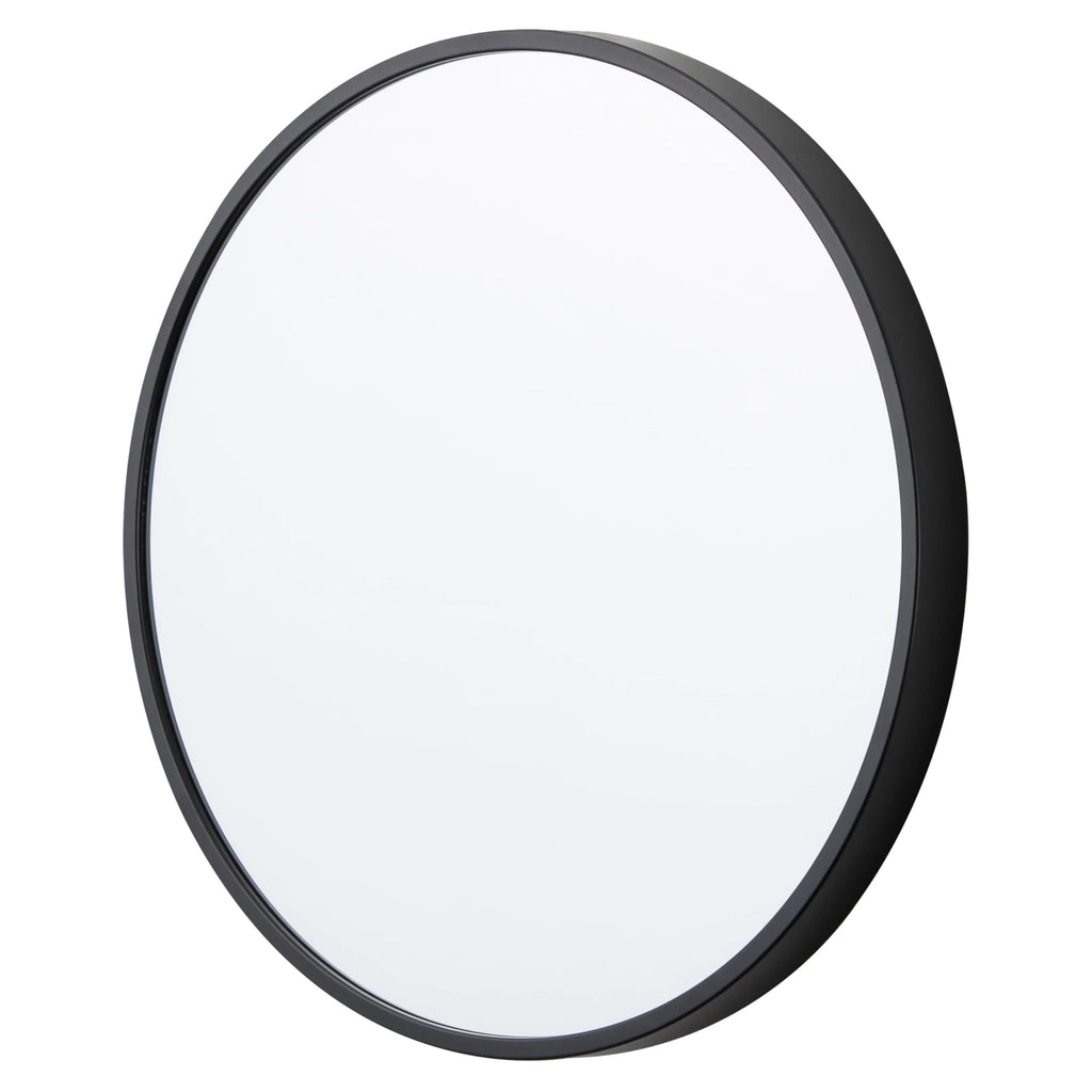 Circle Mirror Set, 3-Piece Small Round Mirrors, 10 Inch, Black, Plastic Frame, Glass Mirror, Easy Installation