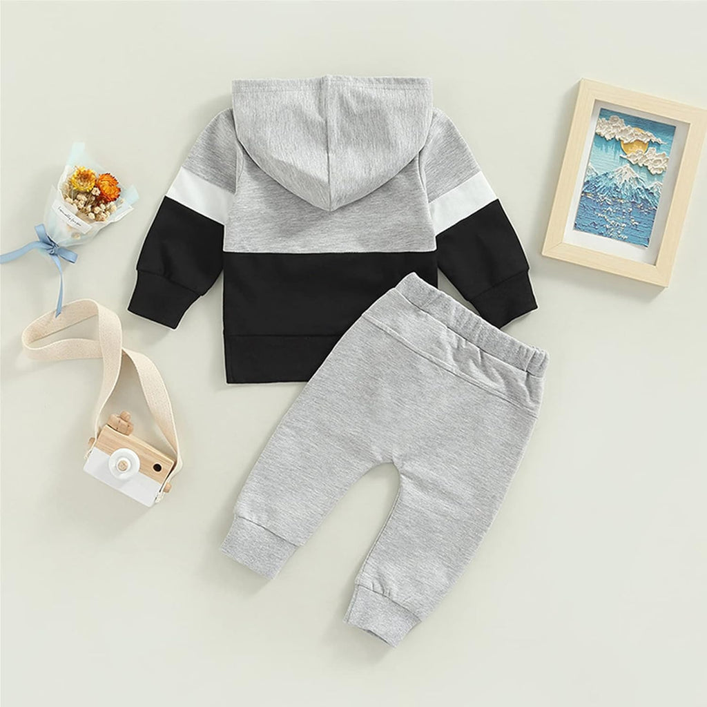 Toddler Baby Girl Boy Clothes Long Sleeve Hoodie Zip Sweatshirts Pullover Tops+Casual Pants Set Fall Winter Outfit