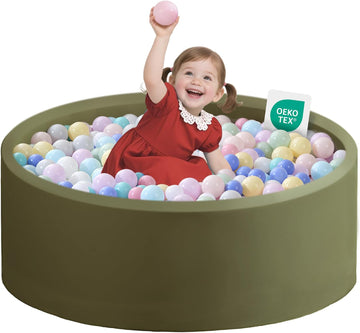 Ball Pit for Toddlers 35.43''x11.81 Baby Ball Pits Soft Memory Foam Ball Pit Round Kids Ball Pit Indoor Game Kids