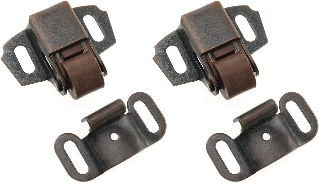 4PCS Roller Wheel Spring Cabinet Furniture Closet Door Catch Latch, Cabinet Lock Door Suction Buckle Latch, Cabinet