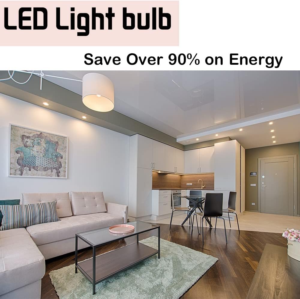 GU10 LED Light Bulbs 5W 38°Beam 3000K Warm Light 6 Pack
