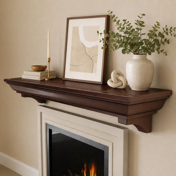 72 Inch Fireplace Mantel Shelf, Invisible Heavy Duty Bracket Floating Mantle for Over Fireplace, Wall Mounted