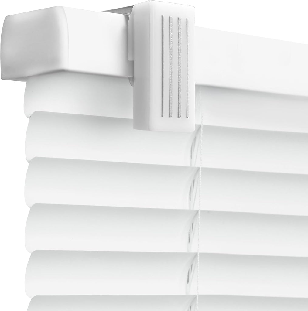 Magnetic Top Down Bottom Up Door Shades, White, 25 x 84 in | - Magmount Mini Blinds White