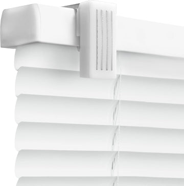 Strong Hold Magnetic Door Mini Blinds, White, 25 x 42 in