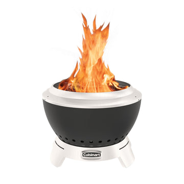 19.5" Cleanburn Smokeless Fire Pit with Removable Base for Ash, Portable Wood Burning Outdoor Fireplace, Stainless