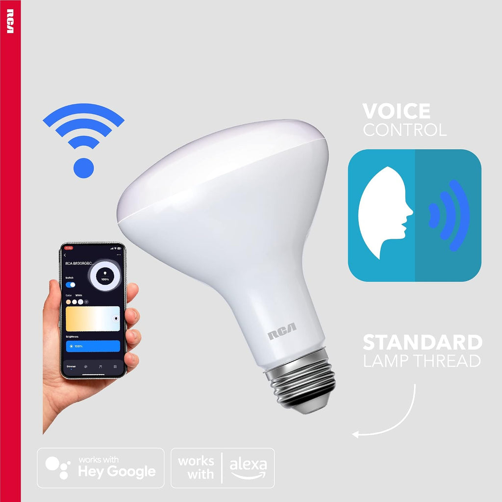 Dimmable Smart Light Bulbs, BR30 WiFi LED Light Bulb, Indoor Flood LED Bulbs, 9W (60W Eq), 2700K Soft White, 720