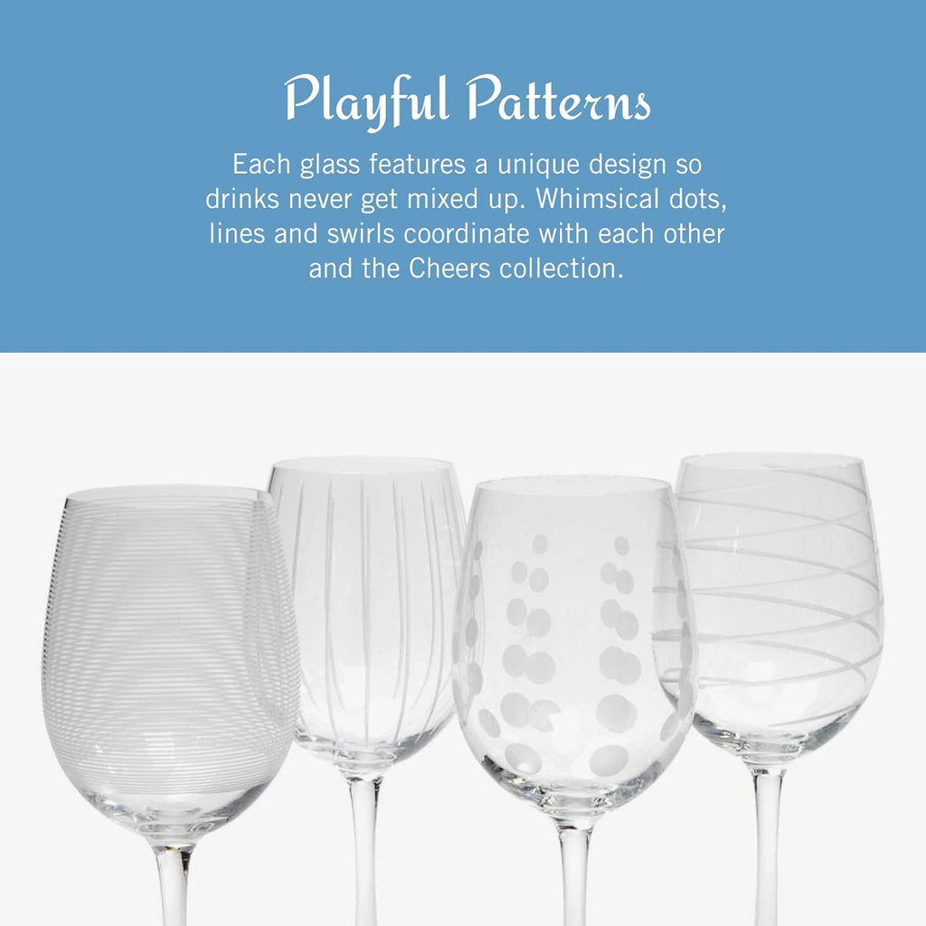 Cheers White Wine Glasses Set of 4, 16-Ounce Elegant Glassware, Durable and Dishwasher Safe, Perfect for Everyday or