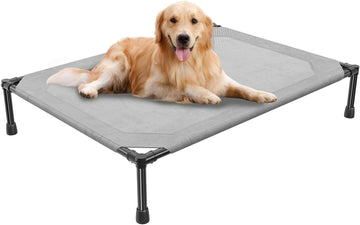 Raised Dog Bed for Large Dogs, Outdoor Elevated Dog Cot