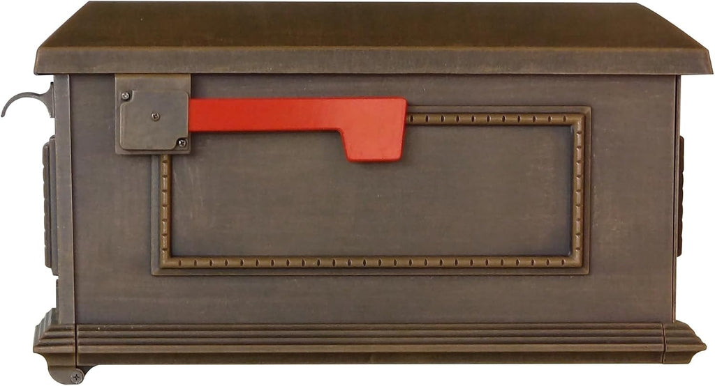 Traditional Curbside Mailbox - Copper Aluminum Mailbox for Post Mount