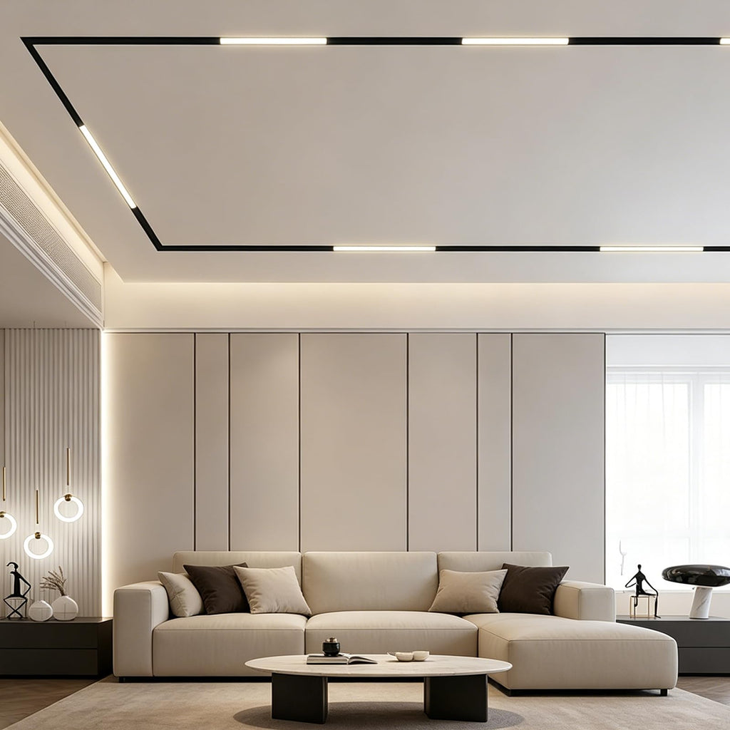 24 Inch Magnetic Track Light Head, 24W Linear Flood Light, 4000K Neutral White LED Ceiling Track Lighting Fixture