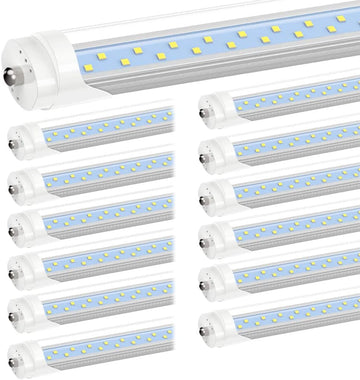 T8 T10 T12 8FT LED Bulbs, 50W (130W Equiv.), 6000LM 5000K Daylight