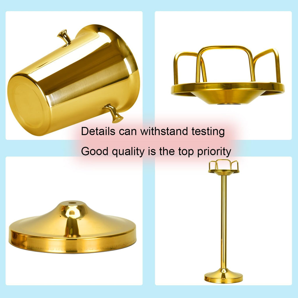 Champagne Ice Bucket with Stand Stainless Steel Wine Bucket on Stand Ice Cube Chiller Container Standing Ice Bucket