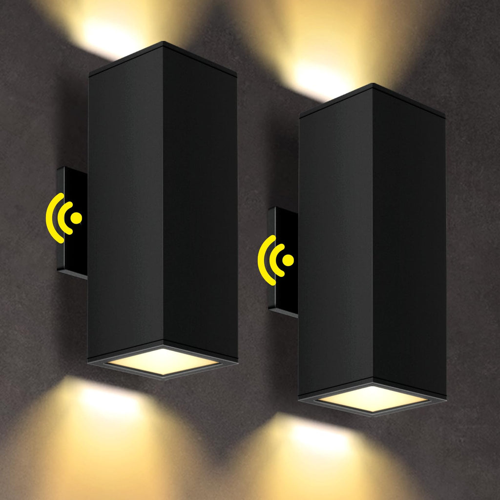 2-Pack Exterior Wall Light Fixtures, Up Down Outdoor Waterproof
