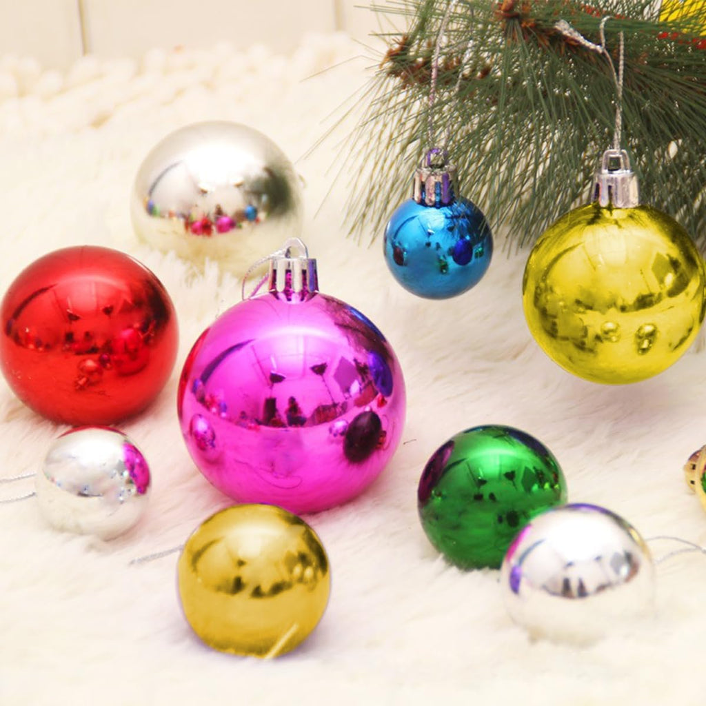 2.36' Shatterproof Christmas Ball Ornaments - Assorted Theme Decorations - Set of 24