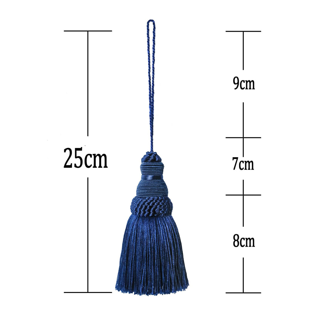 Colorful Tassel Key Tassels DIY Accessories(Navy) - 2Pcs