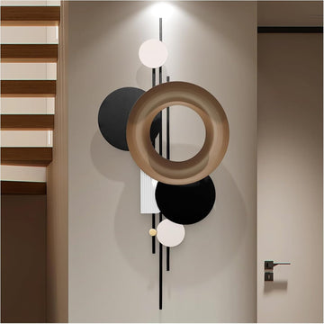 Modern Geometric Large Metal Wall Art 3D Wall Sculptures Handmade Wall Hanging Wall Decoration/Dinning