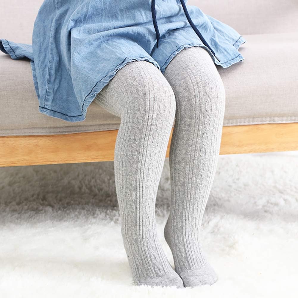 Toddler Girls Tights Cotton Cable Knit Pantyhose Baby Leggings Stockings