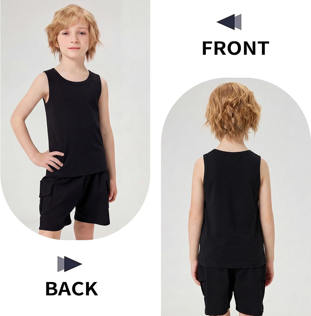 Pack Boys Tank Tops Cotton Kids Sleeveless Tops Boys Undershirts