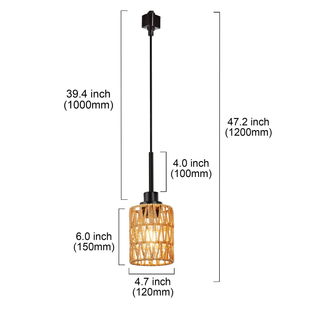 4 Packs H-Type Track Hanging Light Black Ceiling Track Lighting