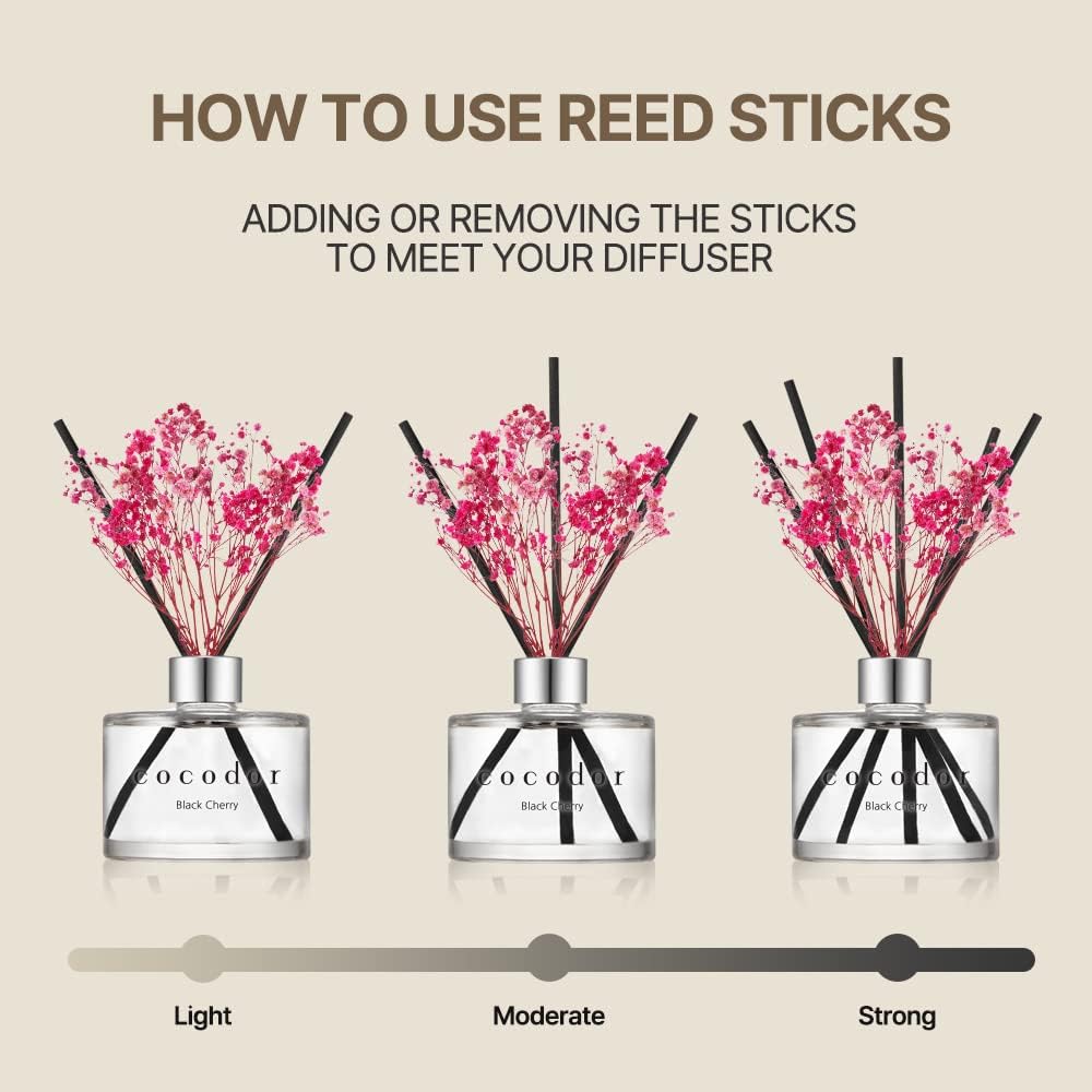 Flower Reed Diffuser Set / 6.7oz / Garden Lavender/Scent Diffuser with Sticks Home Fragrance Oil Reed