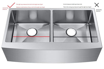 50/50 Double Bowl Kitchen Sink Matte Black 304 Stainless Steel Bottom Two (17 x 14)