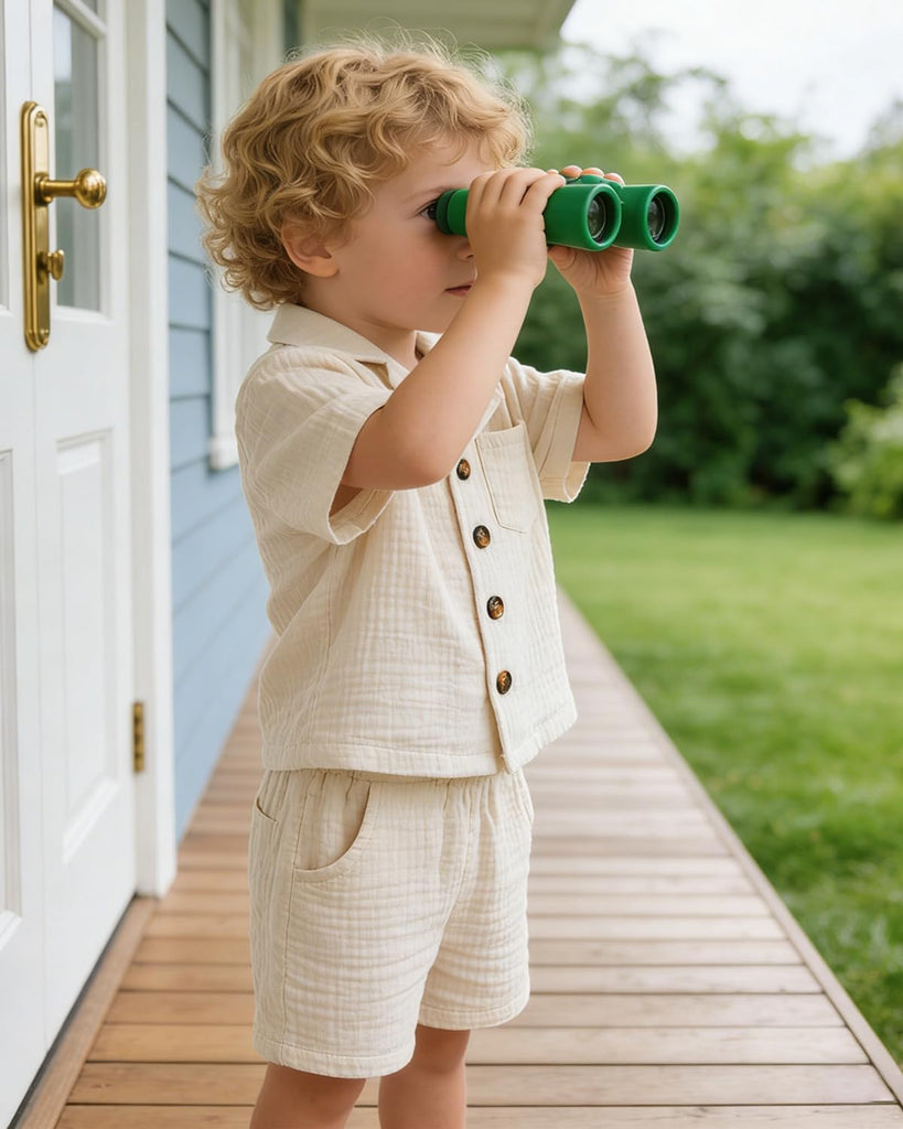 Toddler Baby Boy Summer Outfit Set Cuban Shirt Shorts