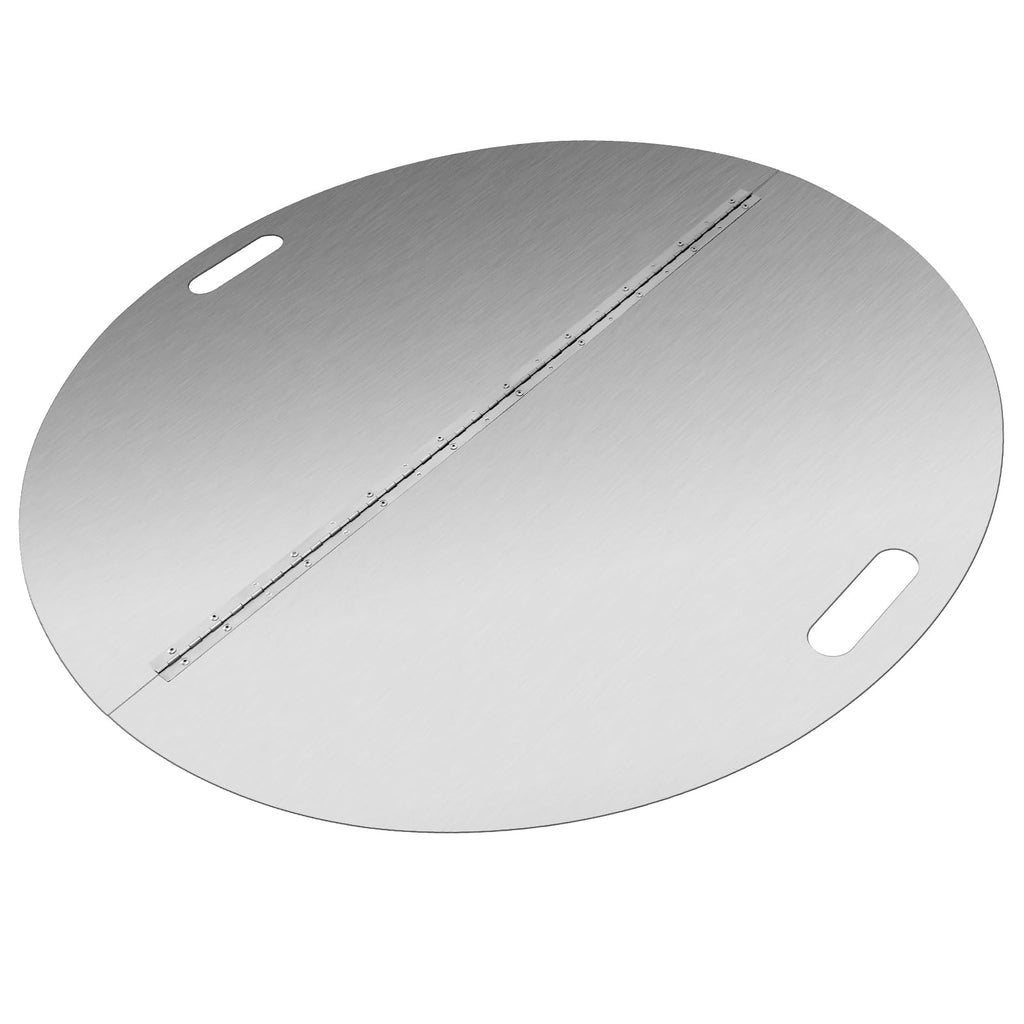Round Fire Pit Lid, 40 Inch Stainless Steel Fire Pit Ring Lid 1.5mm Thick Fire Pit Burner Cover for Any Round Patio