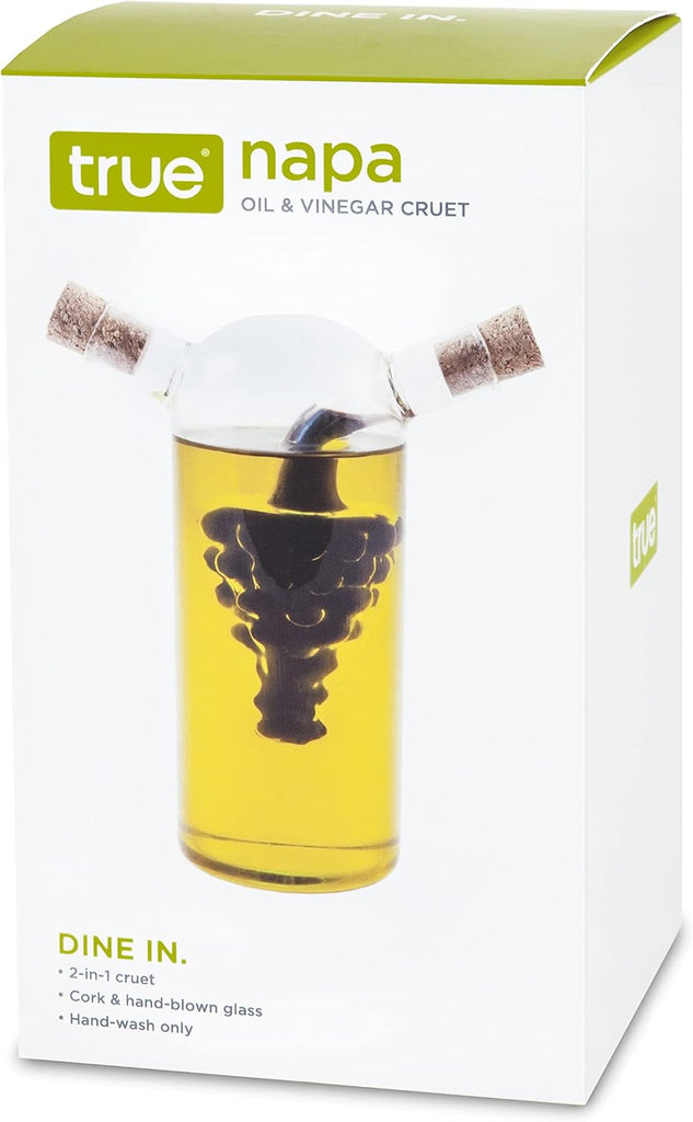 Napa Olive Oil and Vinegar Cruet with Cork Stopper