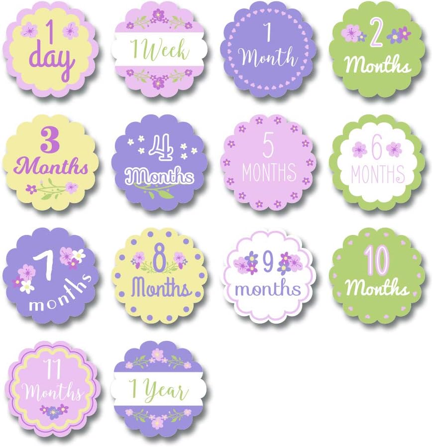 Baby's First Year Milestone Blanket and Card Set | 40in x 40in (Isn't She Lovely)