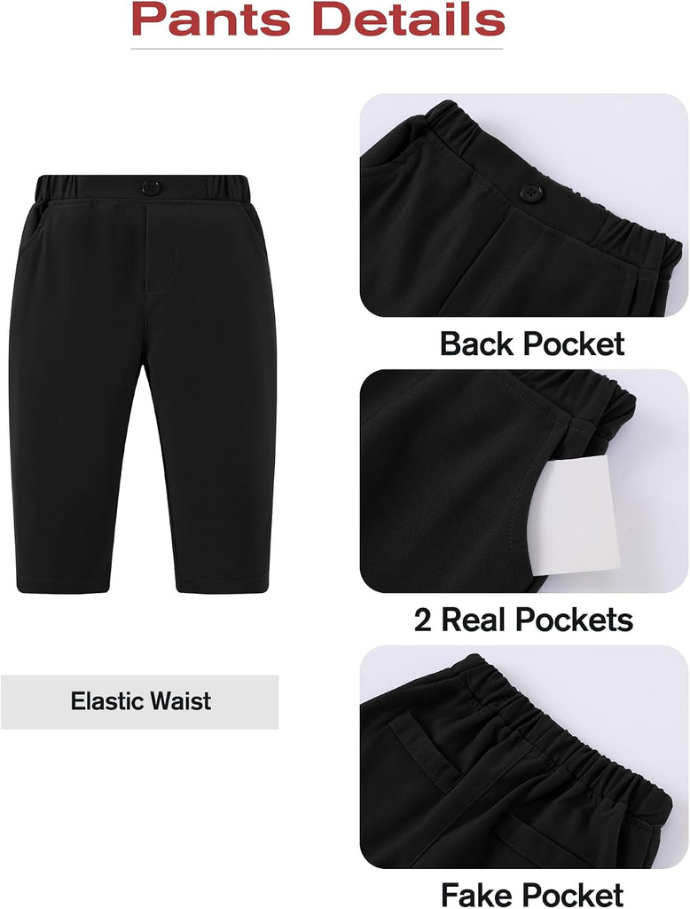 Toddler Boy Suit 5PCS Dress Clothes Formal Wedding Outfit Set 1