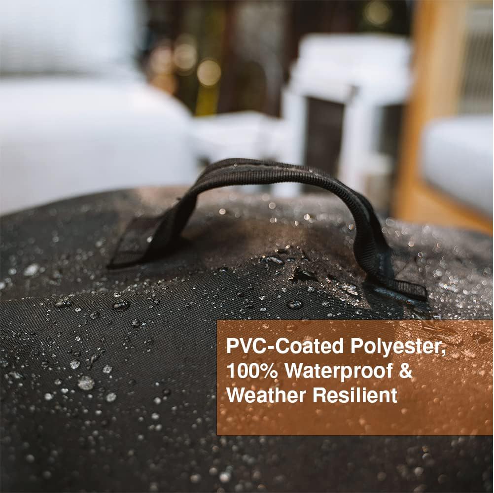 Yukon Shelter - Weather-Resistant Round Cover for Yukon Fire Pit and Accessories - PVC-Coated Polyester with Aluminum