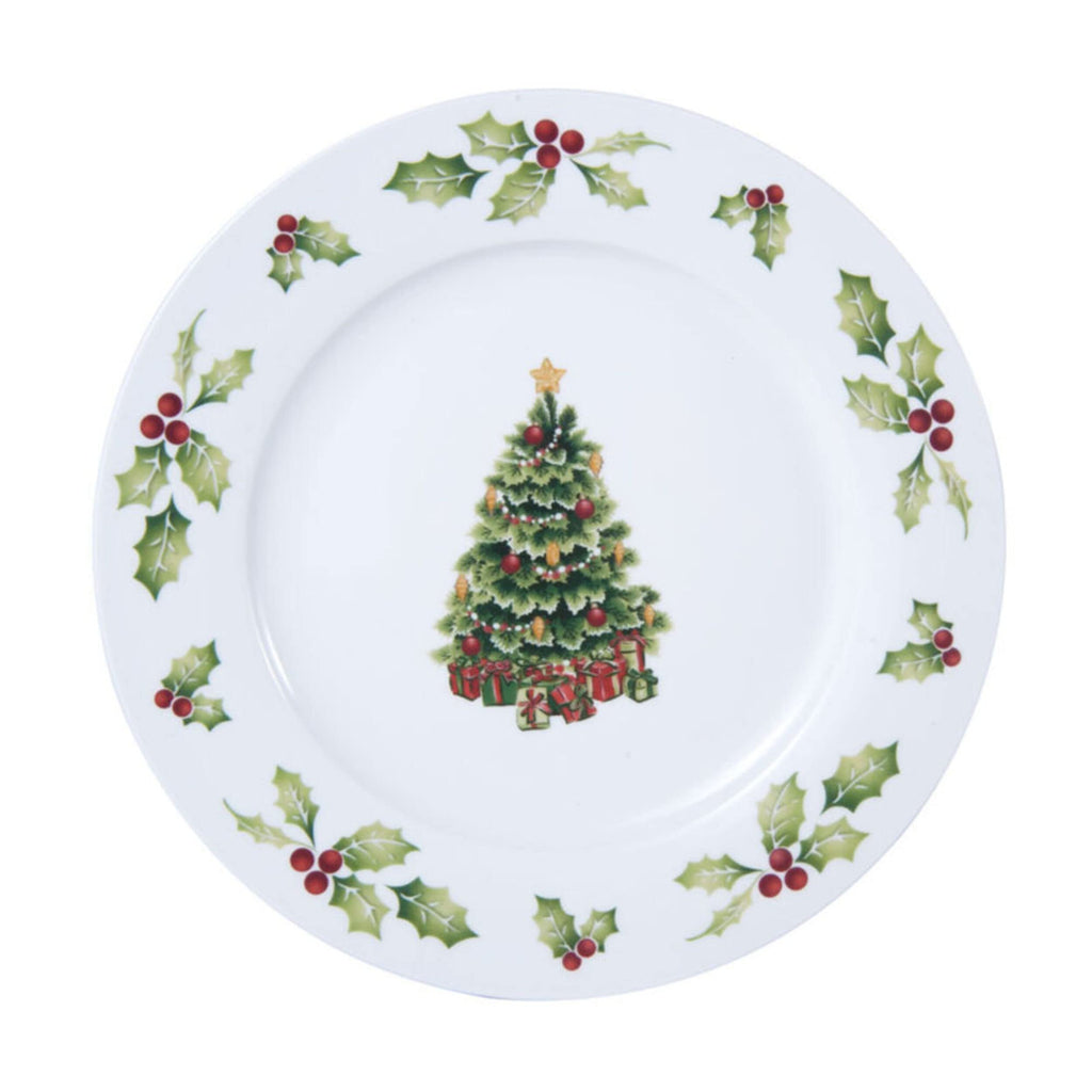 Christmas Day 24-Piece Dinnerware Set Service for 8 Porcelain