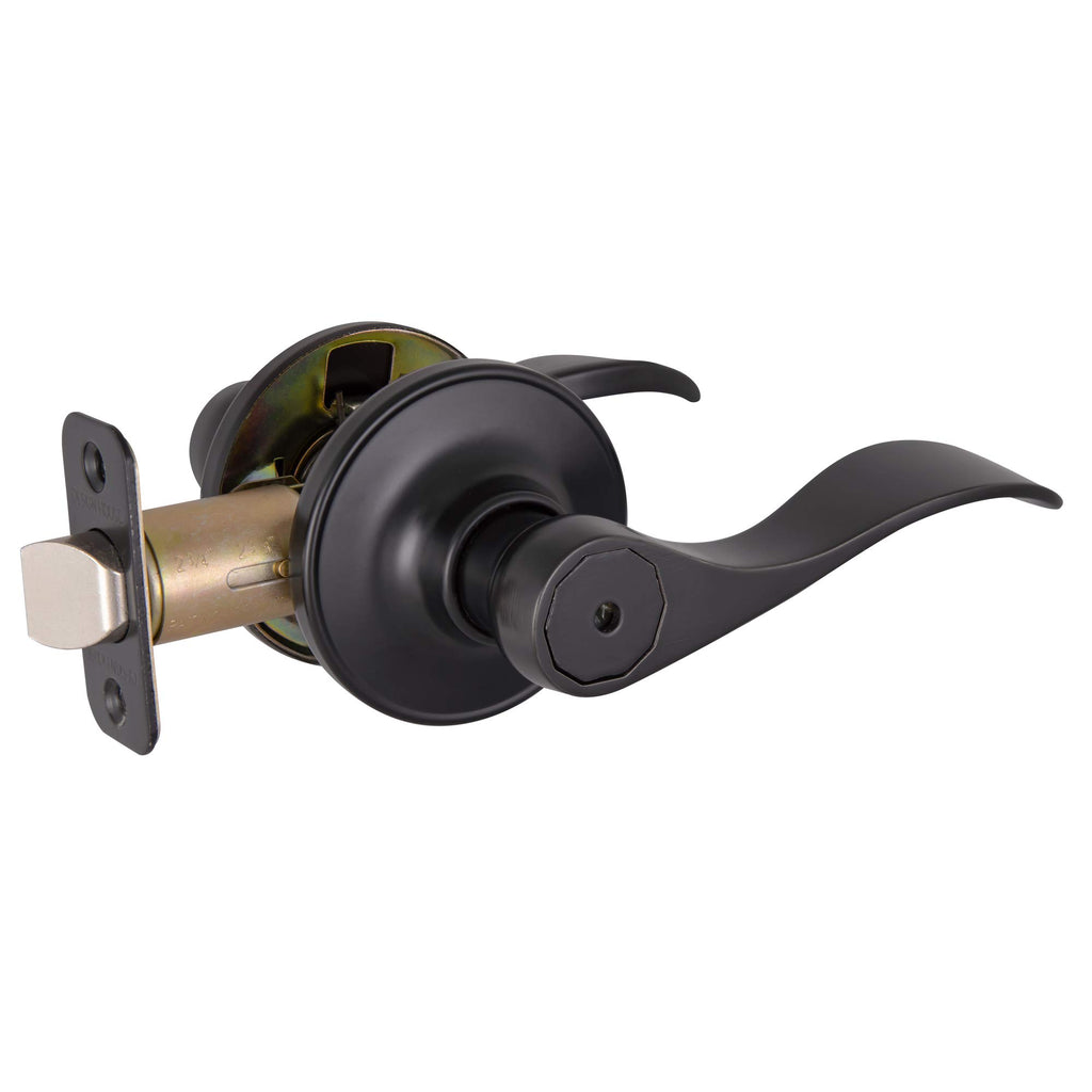 Springdale Privacy Door Lever, Matte Black