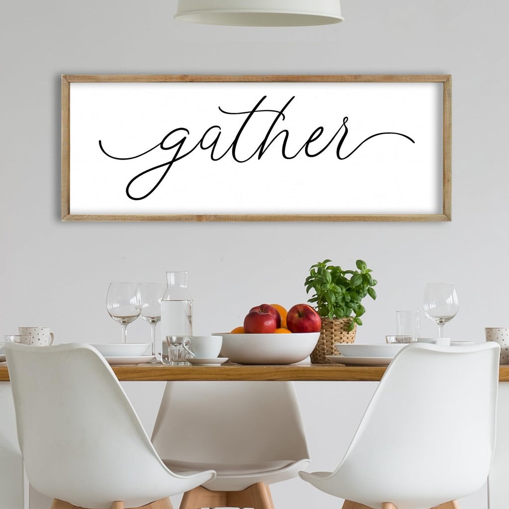 Gather Sign Wall Decor, Wood, 32"×12"