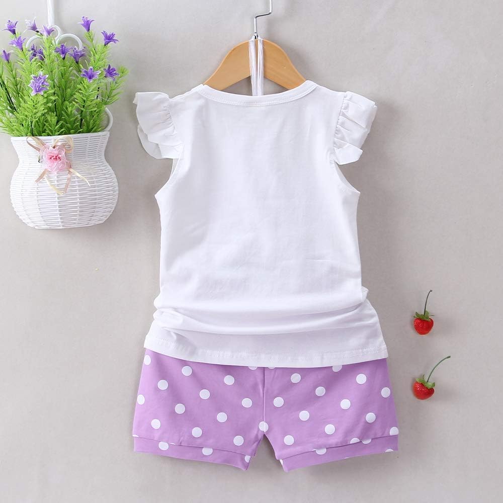 Baby Girl Clothes Outfits Short Sets 2 Pieces with T-Shirt + Short Pants