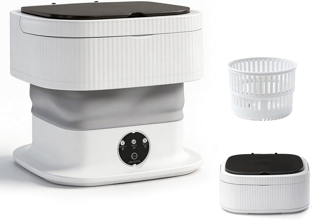 Portable Washing Machine, Mini Washer, 18L Upgraded with Spin Basket, Foldable Design Ideal for Apartment, portable