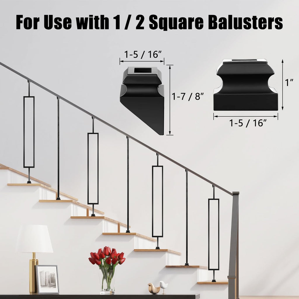 Iron Balusters for Staircases, 16 Pack Wrought Iron Balusters, Metal Stair Balusters Stair Spindles, Staircase