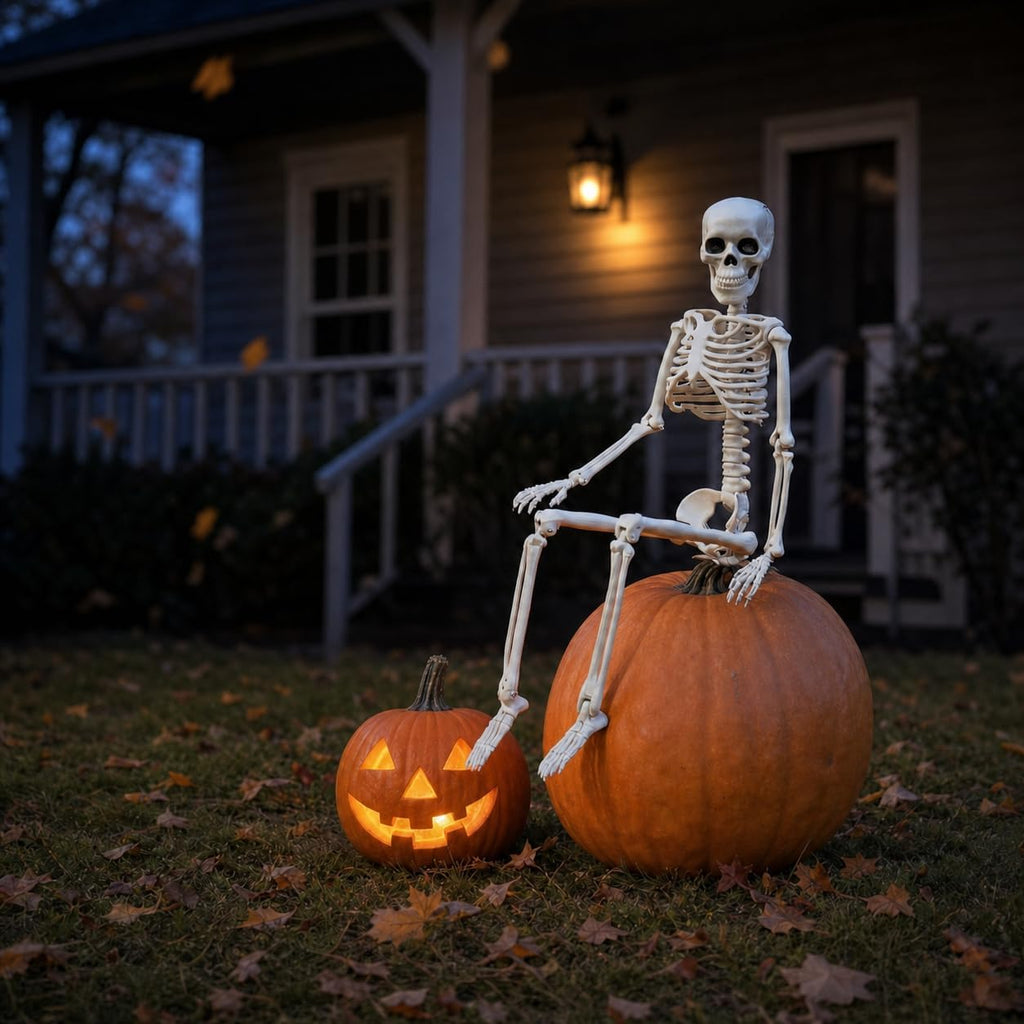 2-Pack 36-Inch Easy to Pose Skeleton Halloween Decoration - Set of 2