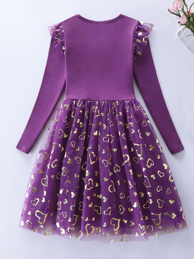 Toddler Girls Long Sleeve Autumn Spring Dress Casual Outfits Party Tutu Dress Gifts