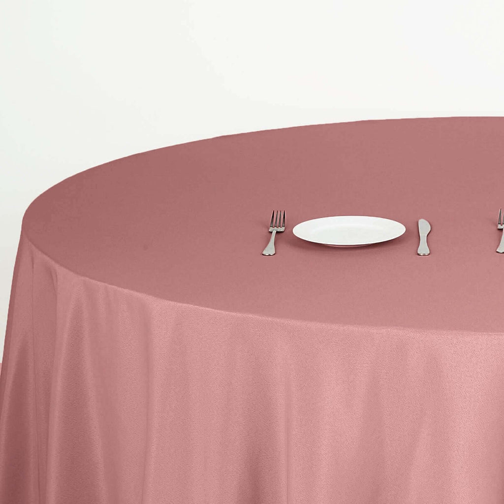 Round Tablecloth, 132 Inch Stain & Wrinkle Resistant Washable Table Cloth, Decorative Polyester Fabric Table Cover