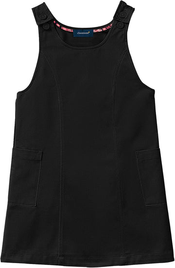 School Uniforms Girls Jumper with Adjustable Straps 2 Pockets