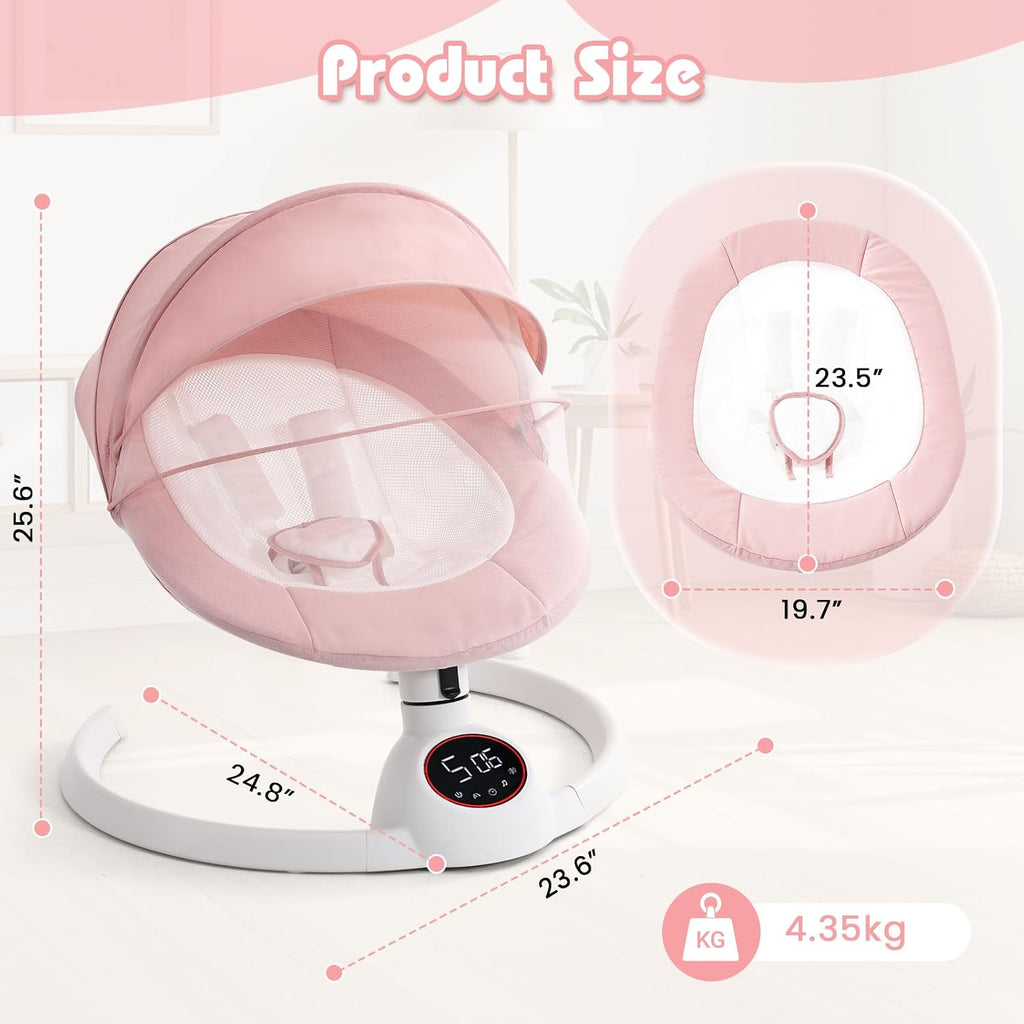 Baby Swing for Infants,Electric Swing for Babies,Portable Swing for Baby Boy Girl,Remote Control Indoor Baby Rocker